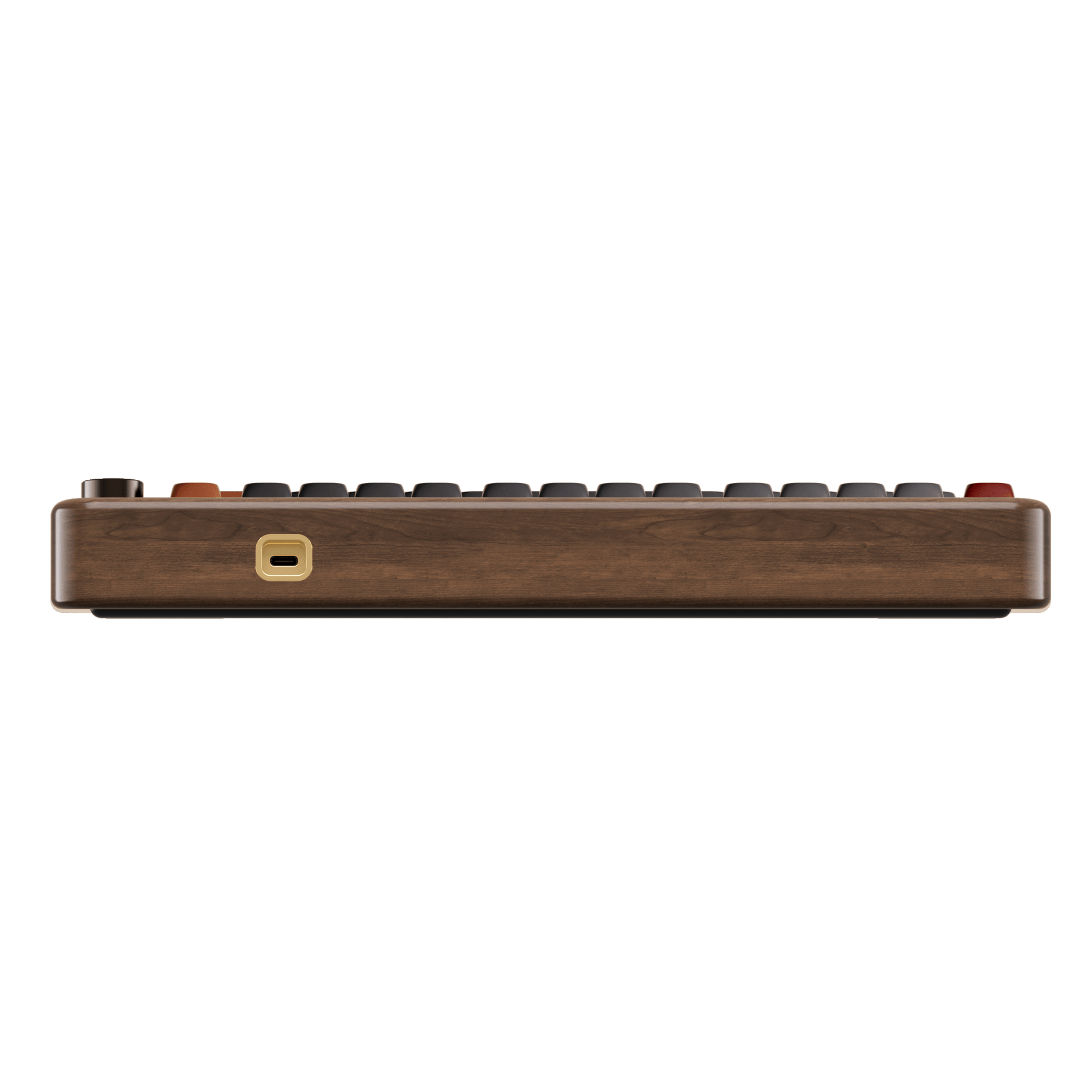 Akko MU02 Wooden Keyboard Back Side Details 