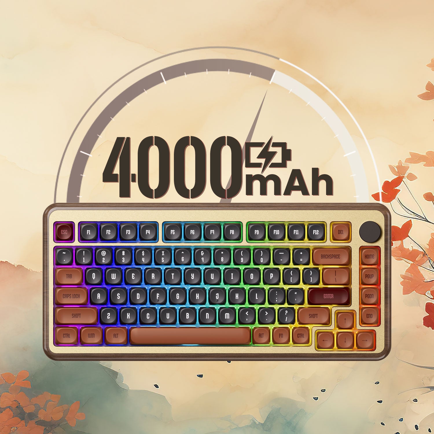 Akko MU02 Autumn Wooden Keyboard 4000mAh
