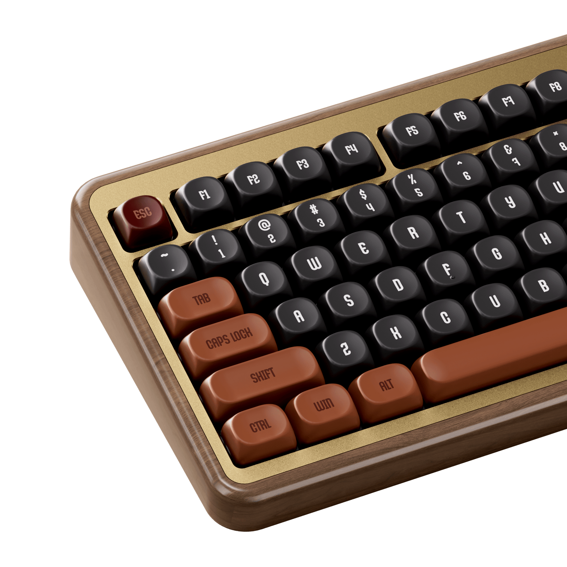 Akko MU02 Wooden Keyboard Left Details