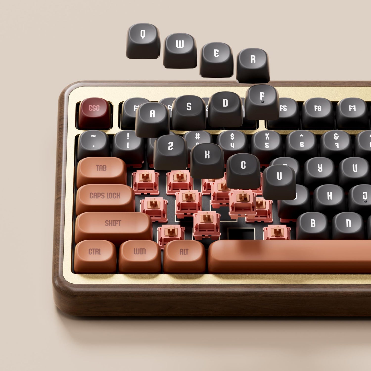 Akko MU02 Autumn Wooden Keyboard Hot Swappable