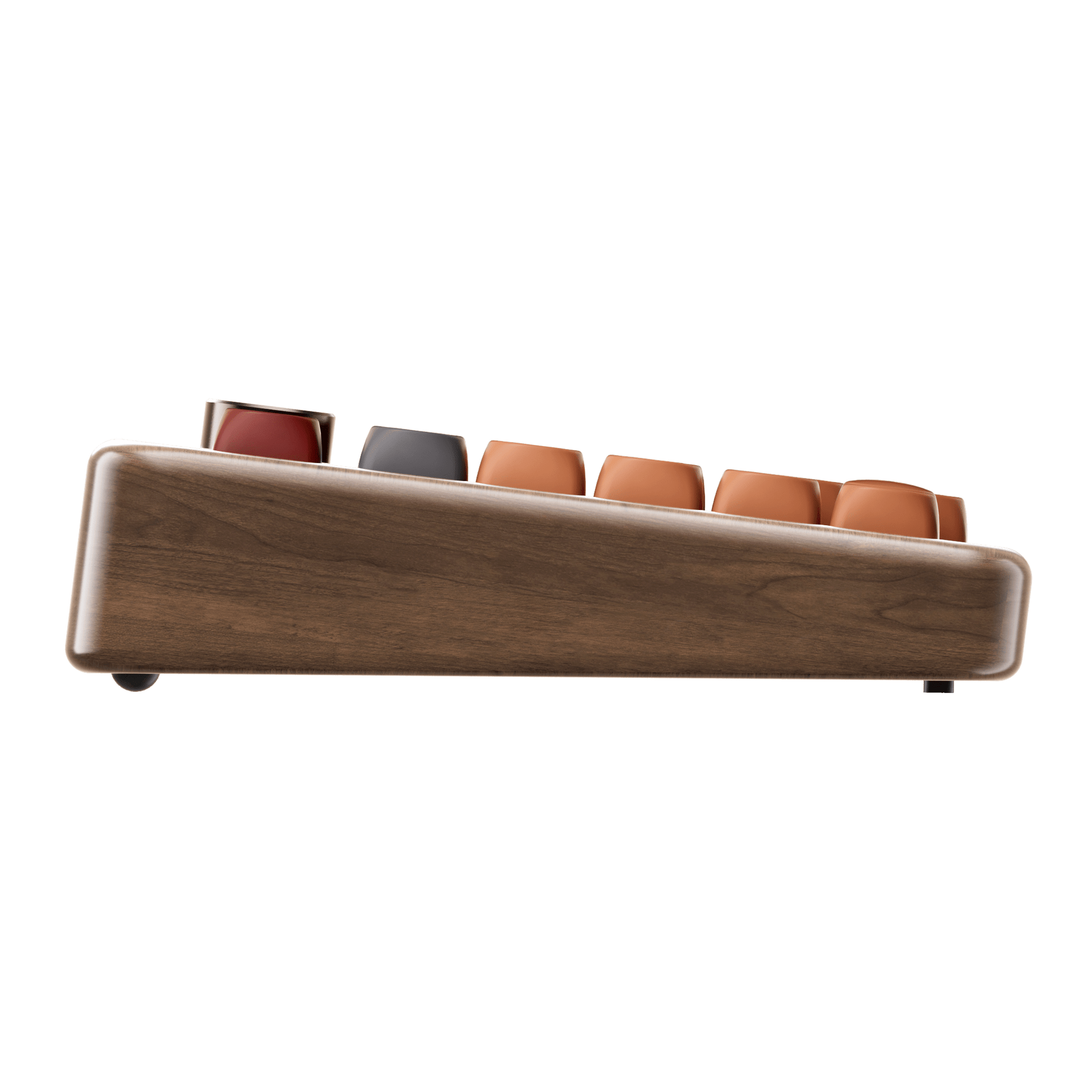 Akko MU02 Wooden Keyboard Left Side Details