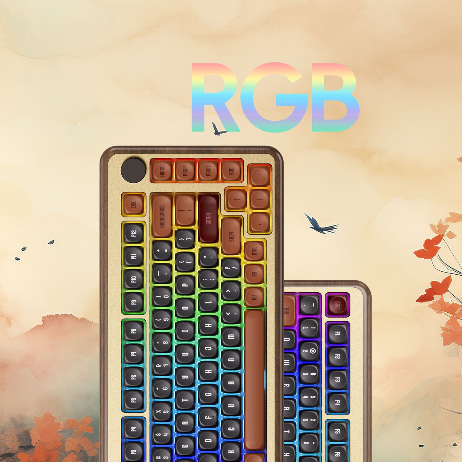 Akko MU02 Autumn Wooden Keyboard RGB