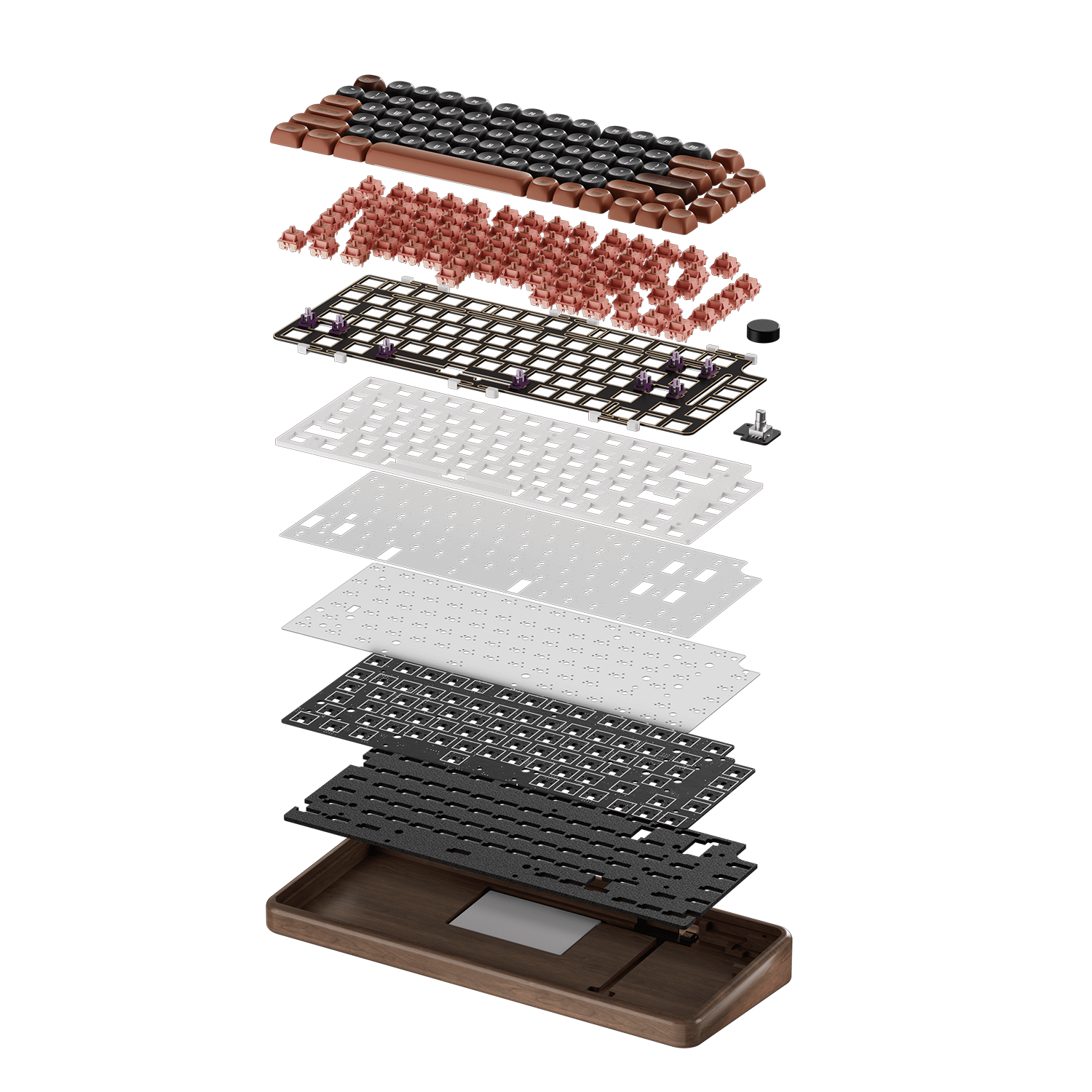 Akko MU02 Wooden Keyboard Details Structure