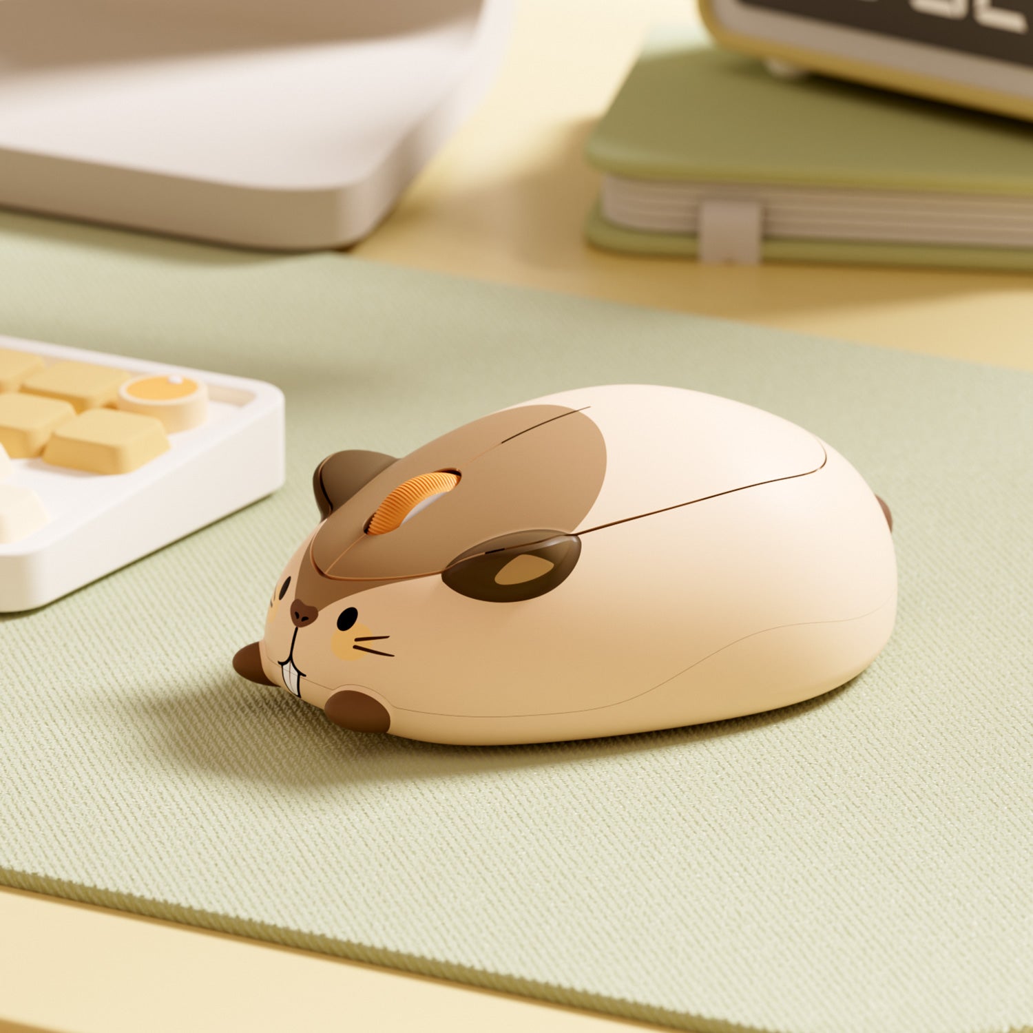 Akko Marmot Mouse on the desk mat