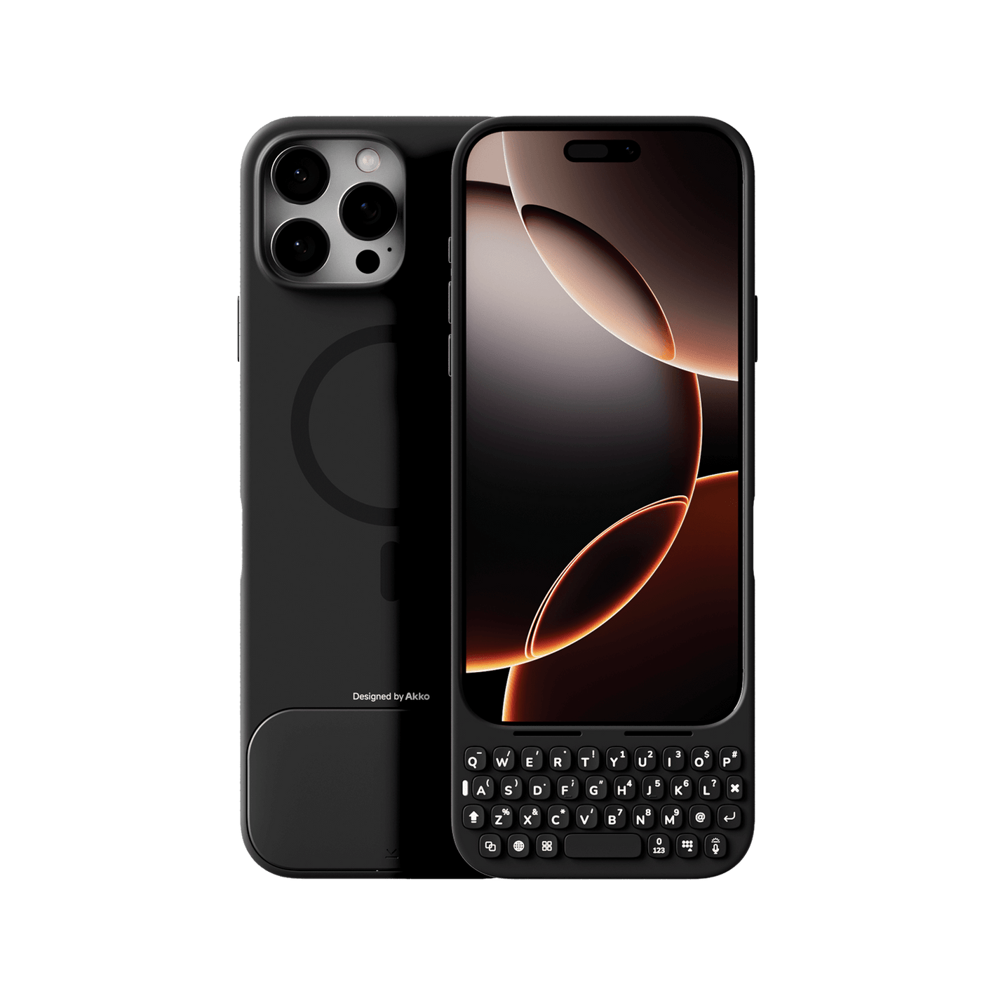 Akko MetaKey Keyboard Case for iPhone 16 Space Black