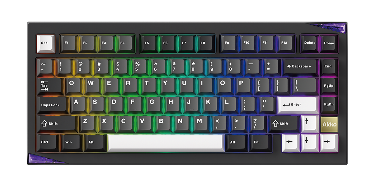 Akko Mineral 01 VIA Keyboard Black Silver Details