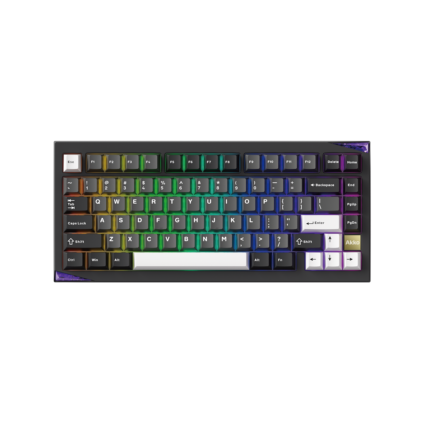 Akko Mineral 01 VIA Custom Mechanical Keyboard Black Silver