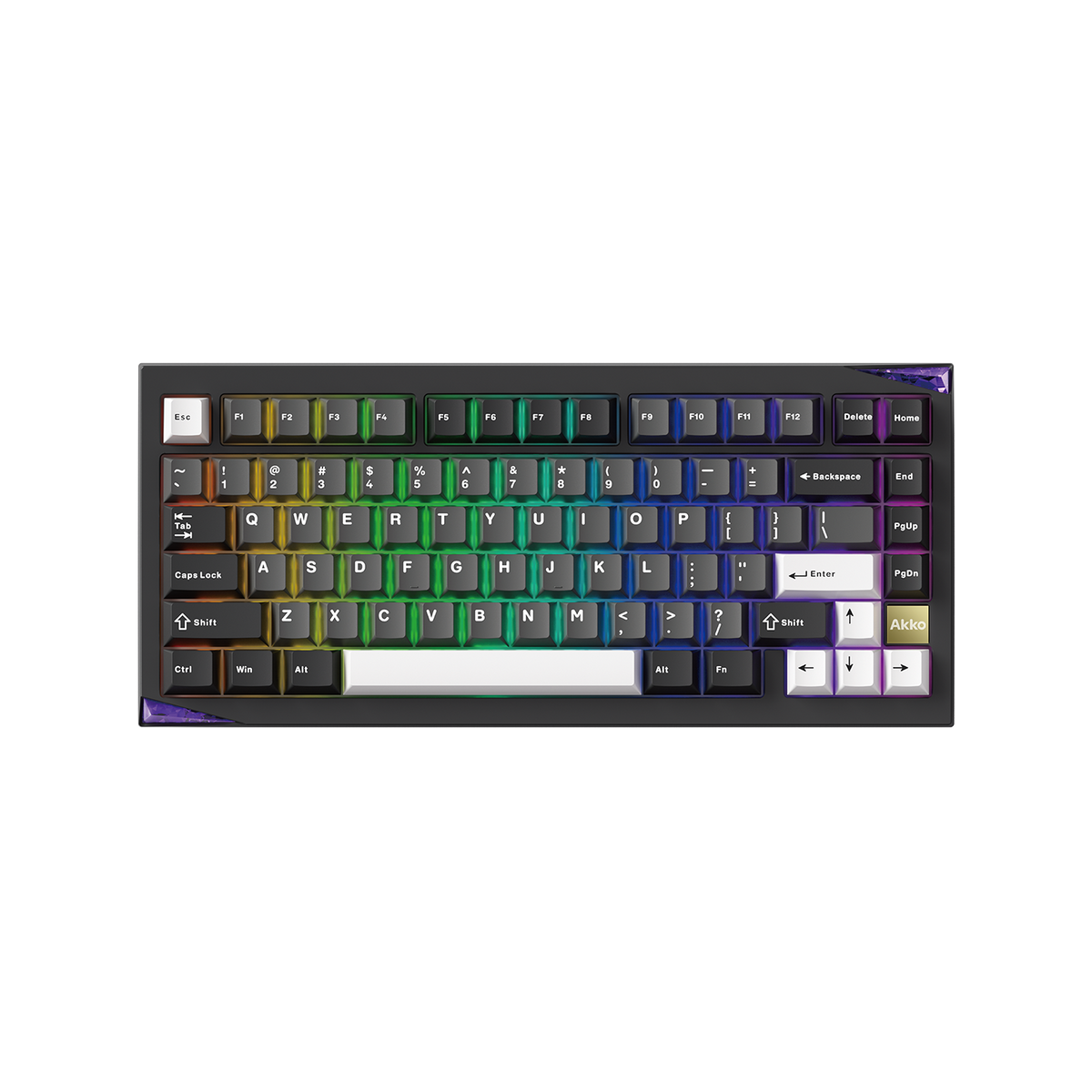 Akko Mineral 01 VIA Custom Mechanical Keyboard Black Silver