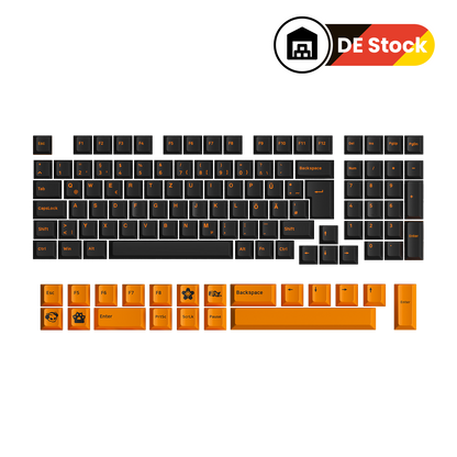 Orange on Black ISO DE Tastenkappen Set (119-Tasten)