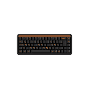 Akko Orange on Black ISO-DE/UK/Nordic Keycap Set (210-key) on 65% Keyboard