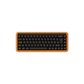 Akko Orange on Black ISO-DE/UK/Nordic Keycap Set (210-key) on 65% Keyboard
