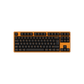 Akko Orange on Black ISO-DE/UK/Nordic Keycap Set (210-key) on 80% Keyboard