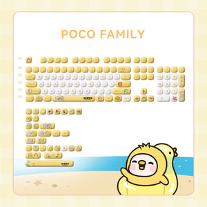POCO Family - POCO Duck Keycap Set  PBT Dye-sub