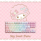 Akko My Sweet Piano 5087 V5 Keyboard with My Sweet Piano Theme Background