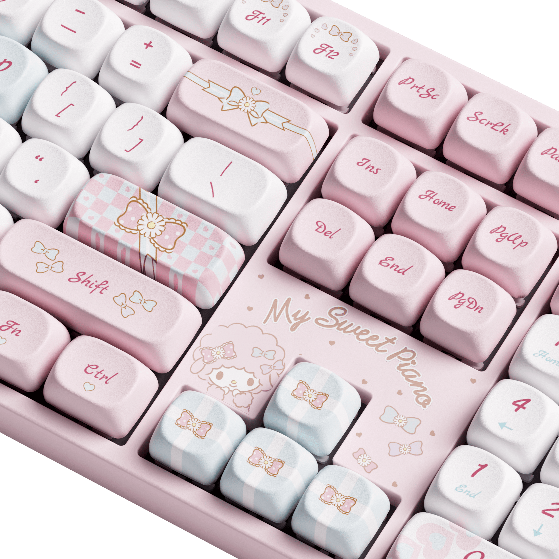 My Sweet Piano 5108B Plus Full-Size Mechanical Keyboard Keycap Details