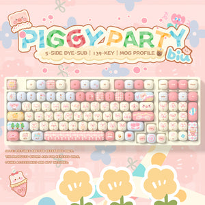 Piggy Party Tastenkappen Set (139 Tasten)