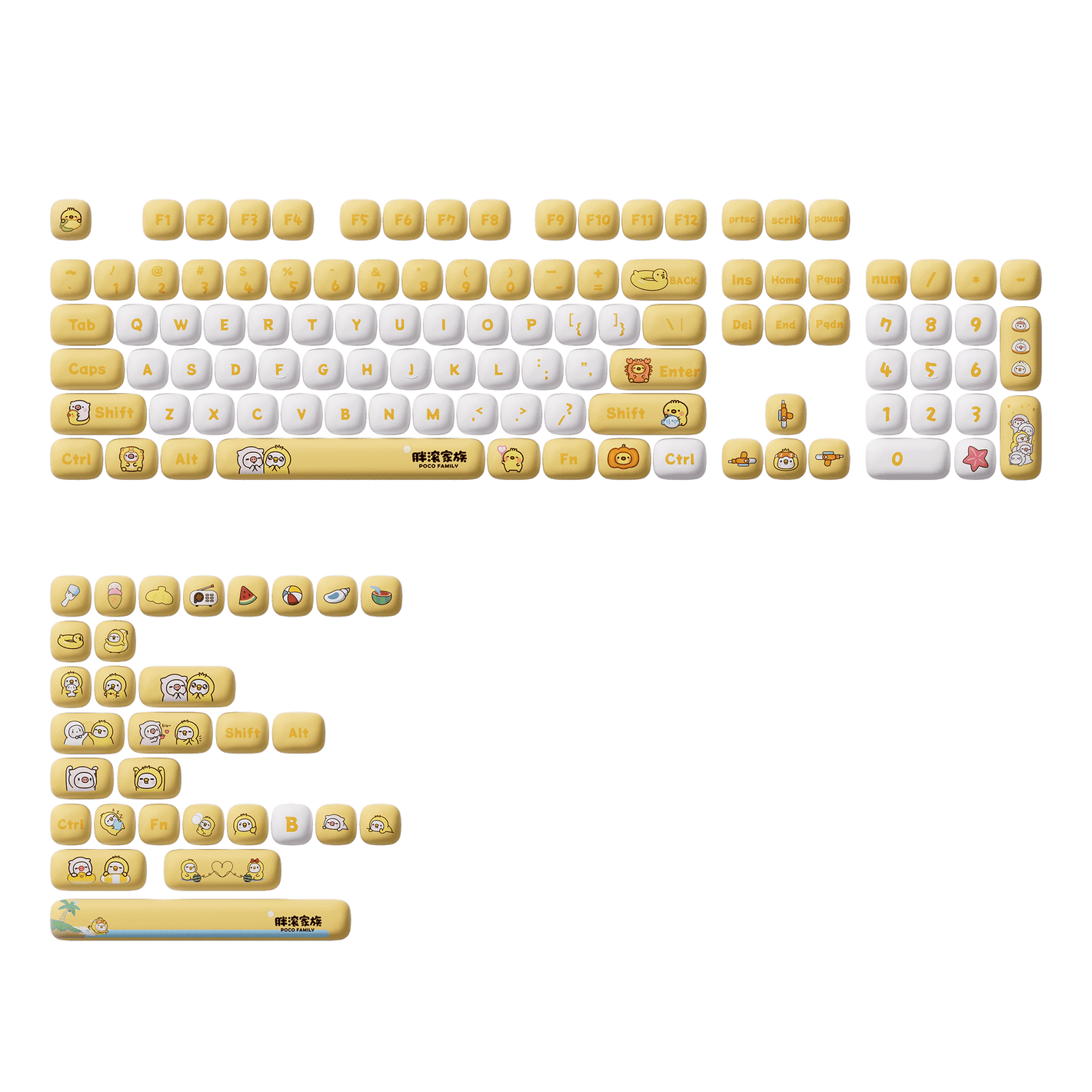 POCO Family POCO Duck Keycap Set (136-key)
