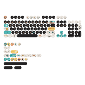 Akko Punk Cat BottleCap Keycaps Set 131 Keys
