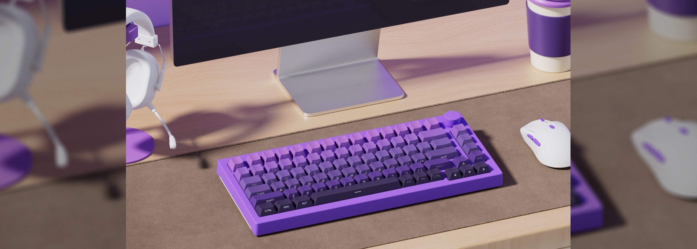 Akko Purple Gradient Keycap Set