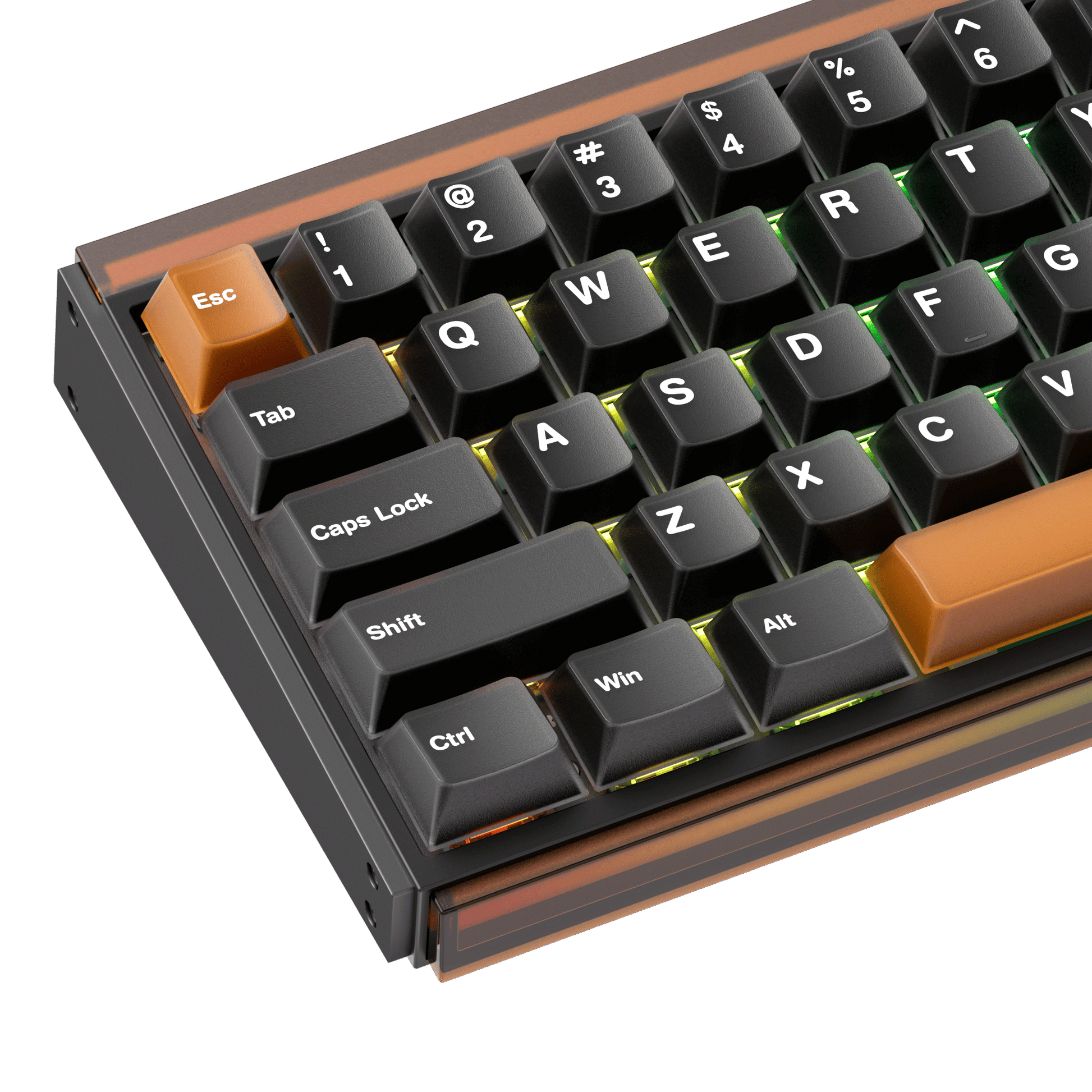 Akko Ray68 HE Magnetic Keyboard Misty Black Tea Left Details