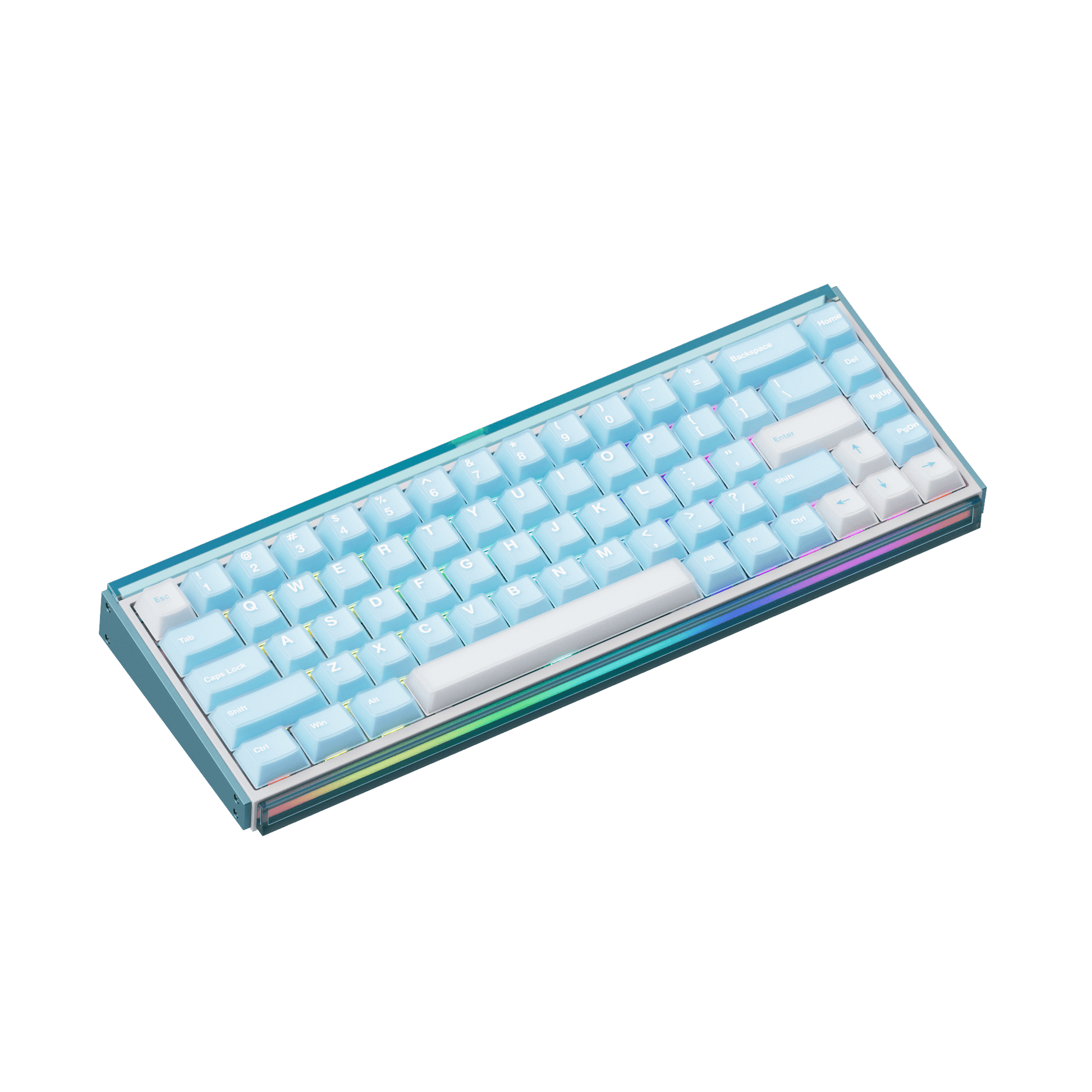 Akko Ray68 HE Magnetic Keyboard Misty Blue Right Details