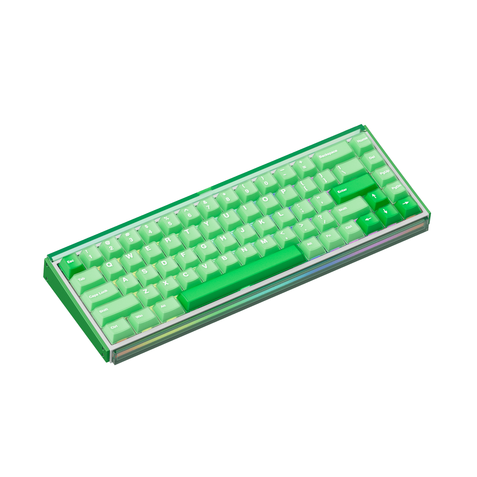 Akko Ray68 HE Magnetic Keyboard Misty Green White Right Side