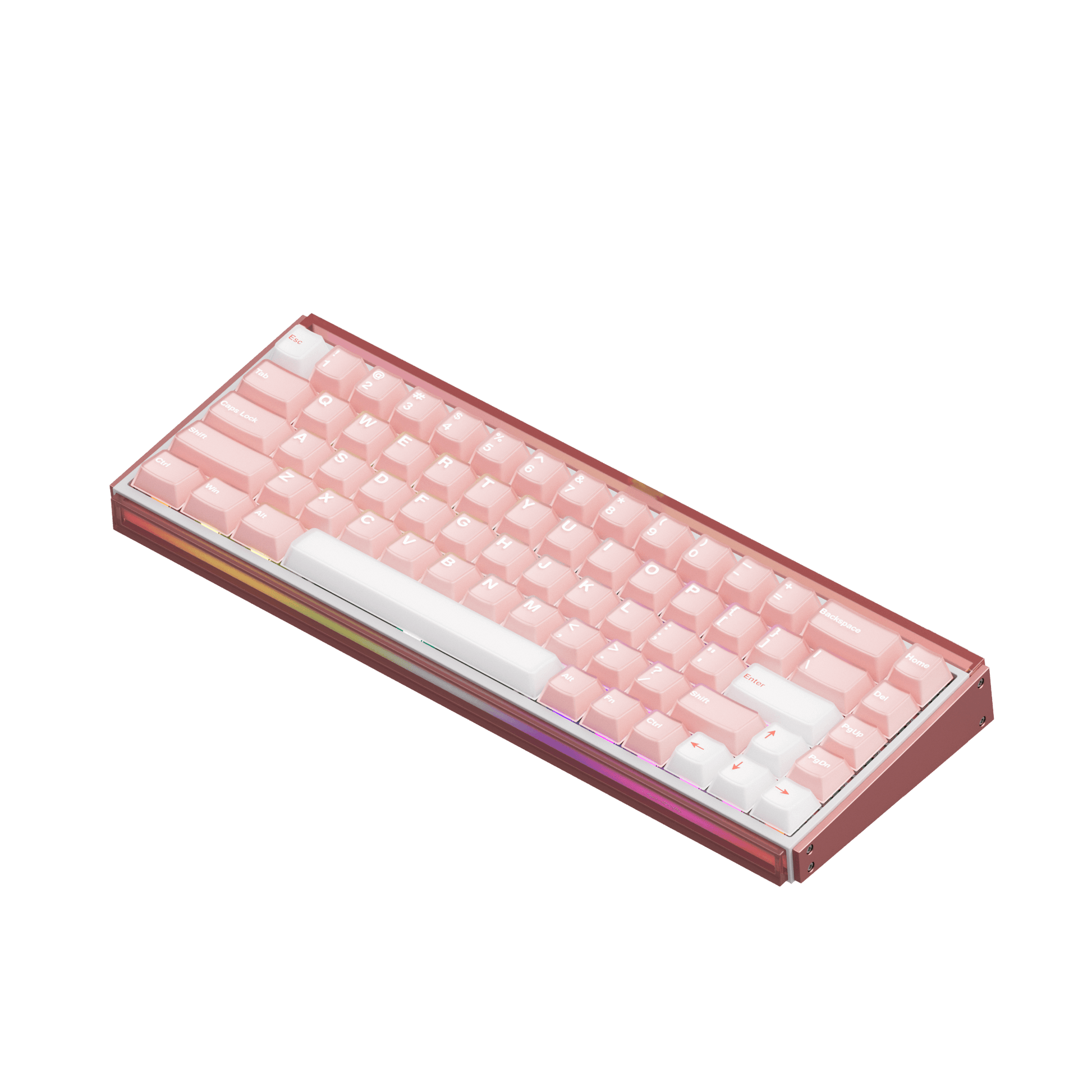 Akko Ray68 HE Magnetic Keyboard Misty Pink Right Side