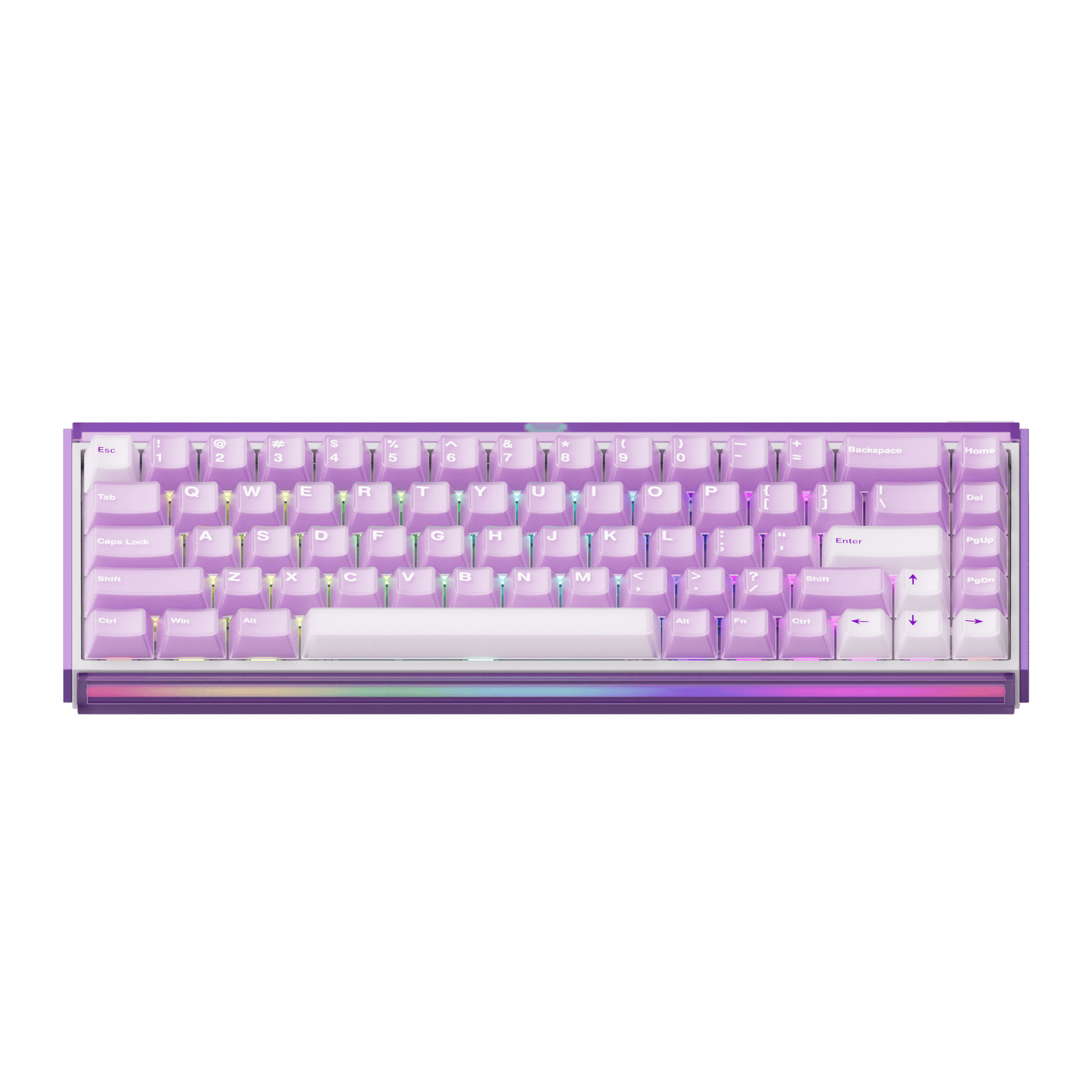 Akko Ray68 HE Magnetic Keyboard Misty Purple Front Side