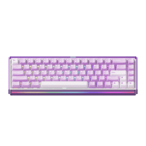 Akko Ray68 HE Magnetic Keyboard Misty Purple Front Side