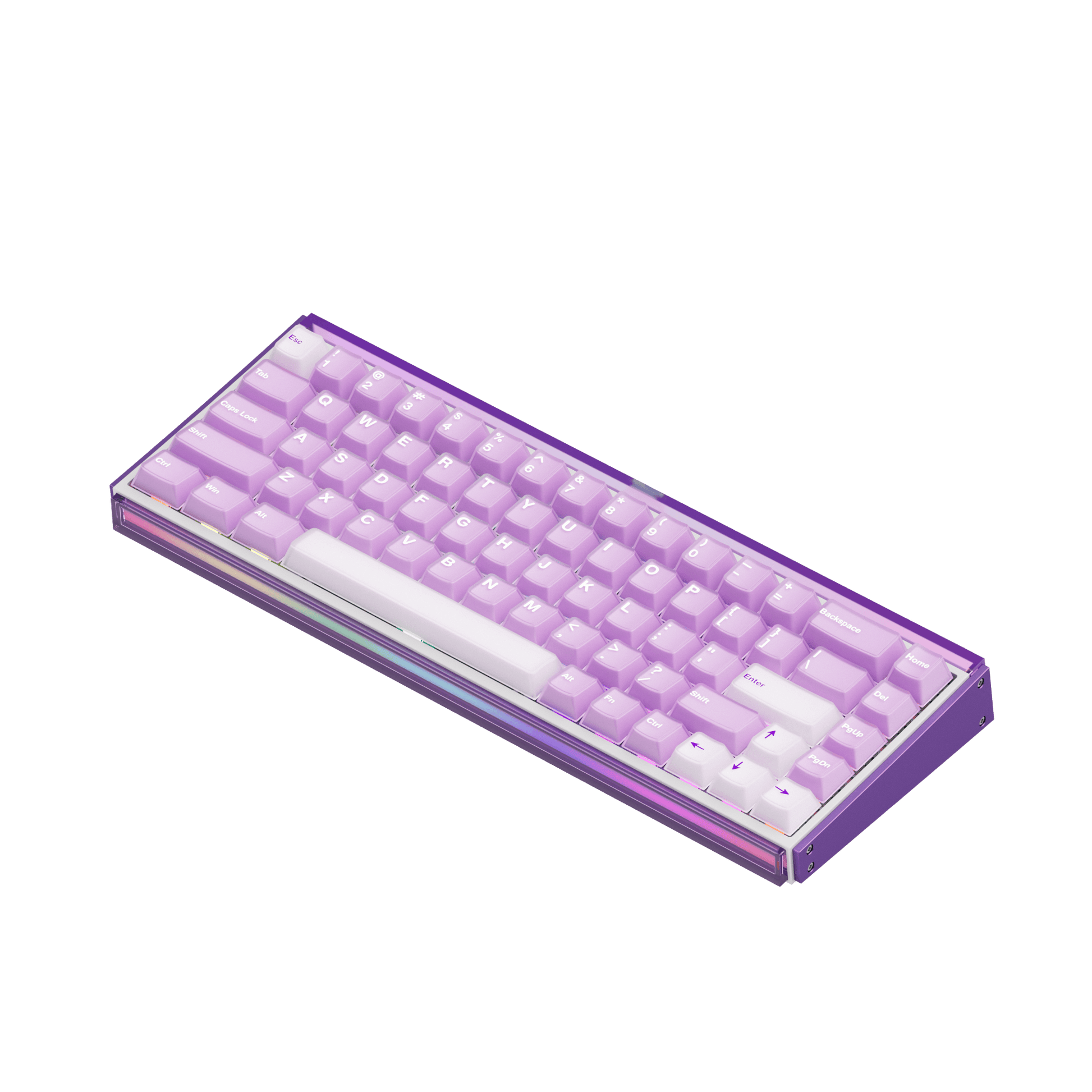 Akko Ray68 HE Magnetic Keyboard Misty Purple Right Side