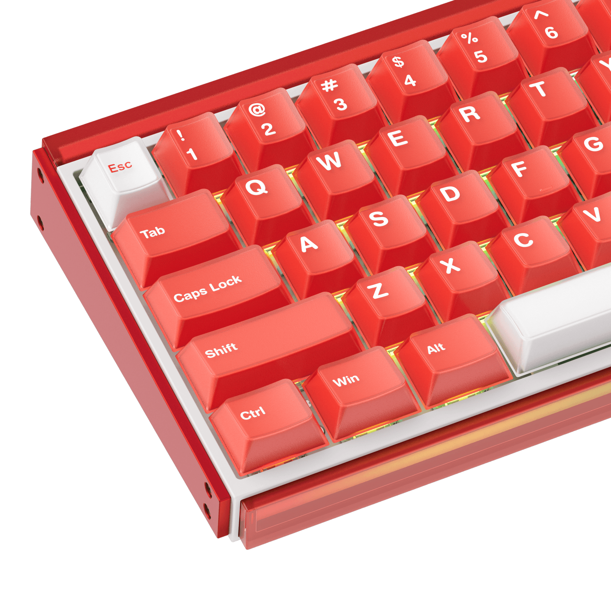 Akko Ray68 HE Magnetic Keyboard Misty Red Left Details