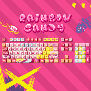 Rainbow Candy Keycap Set (140 Keys)