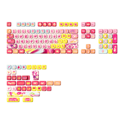 Rainbow Candy Keycap Set (140 Keys)