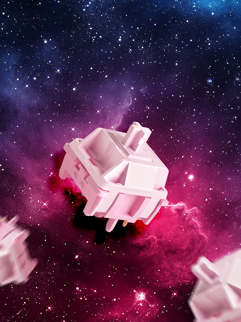 Akko Stellar Rose Linear Switch  in the twinkling starry sky