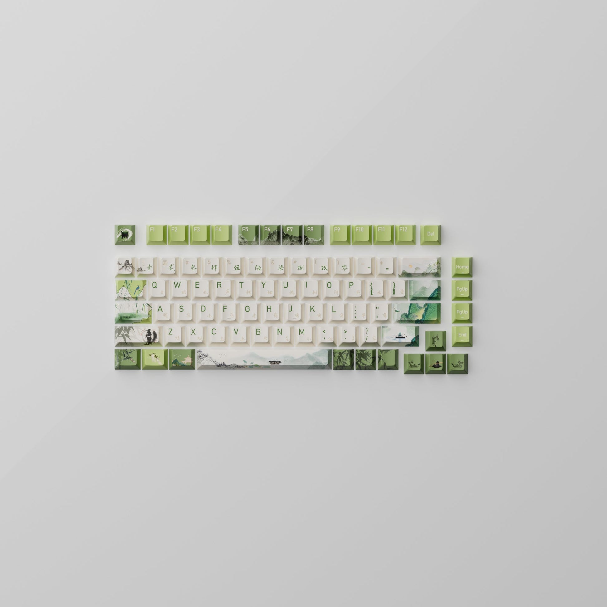 75% layout akko summer serenity keycap set