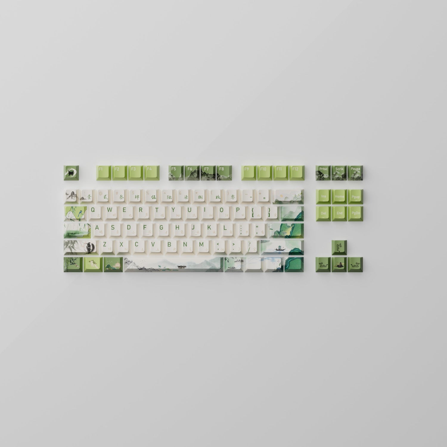 75% layout akko summer serenity PBT keycap set