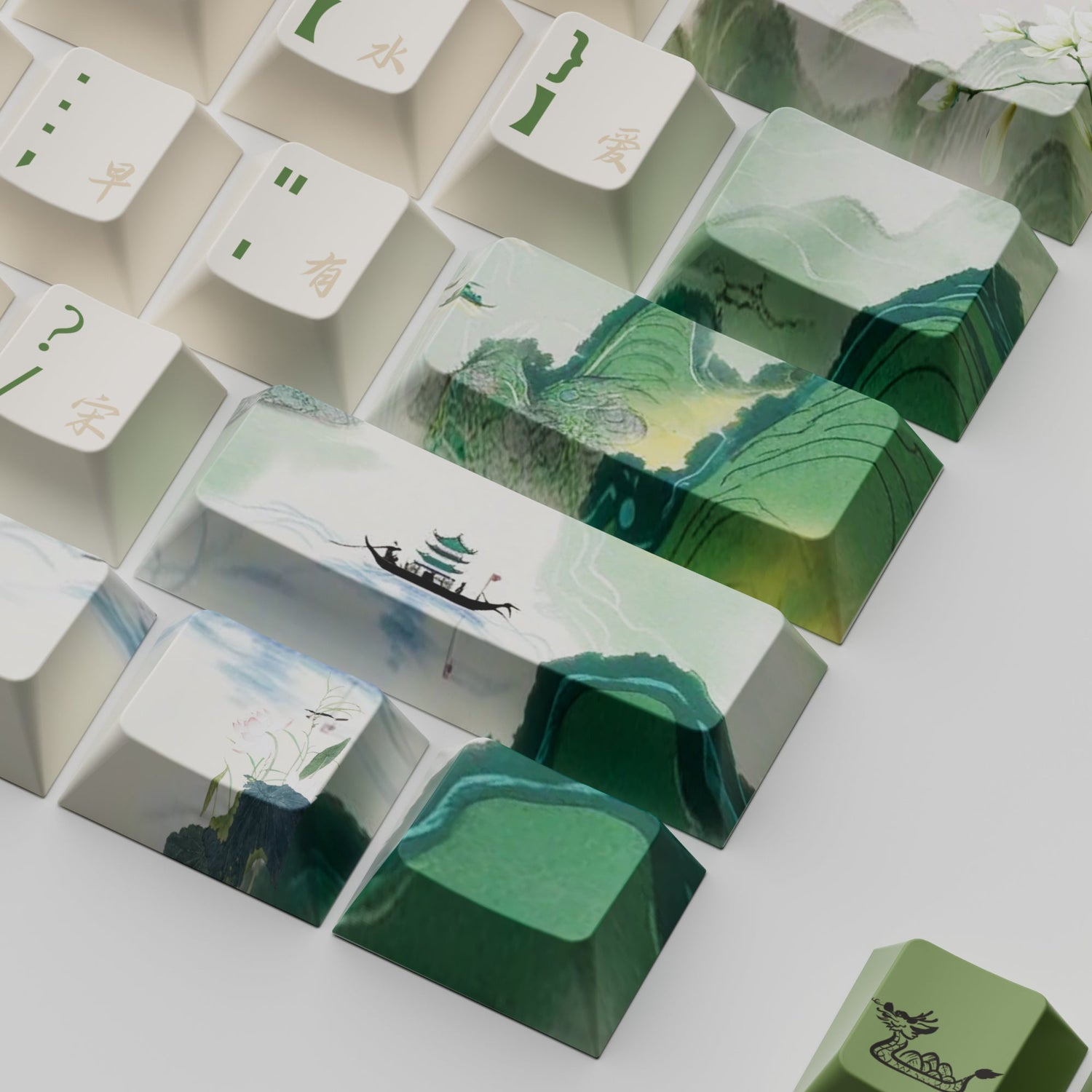 details of akko summer serenity PBT keycap