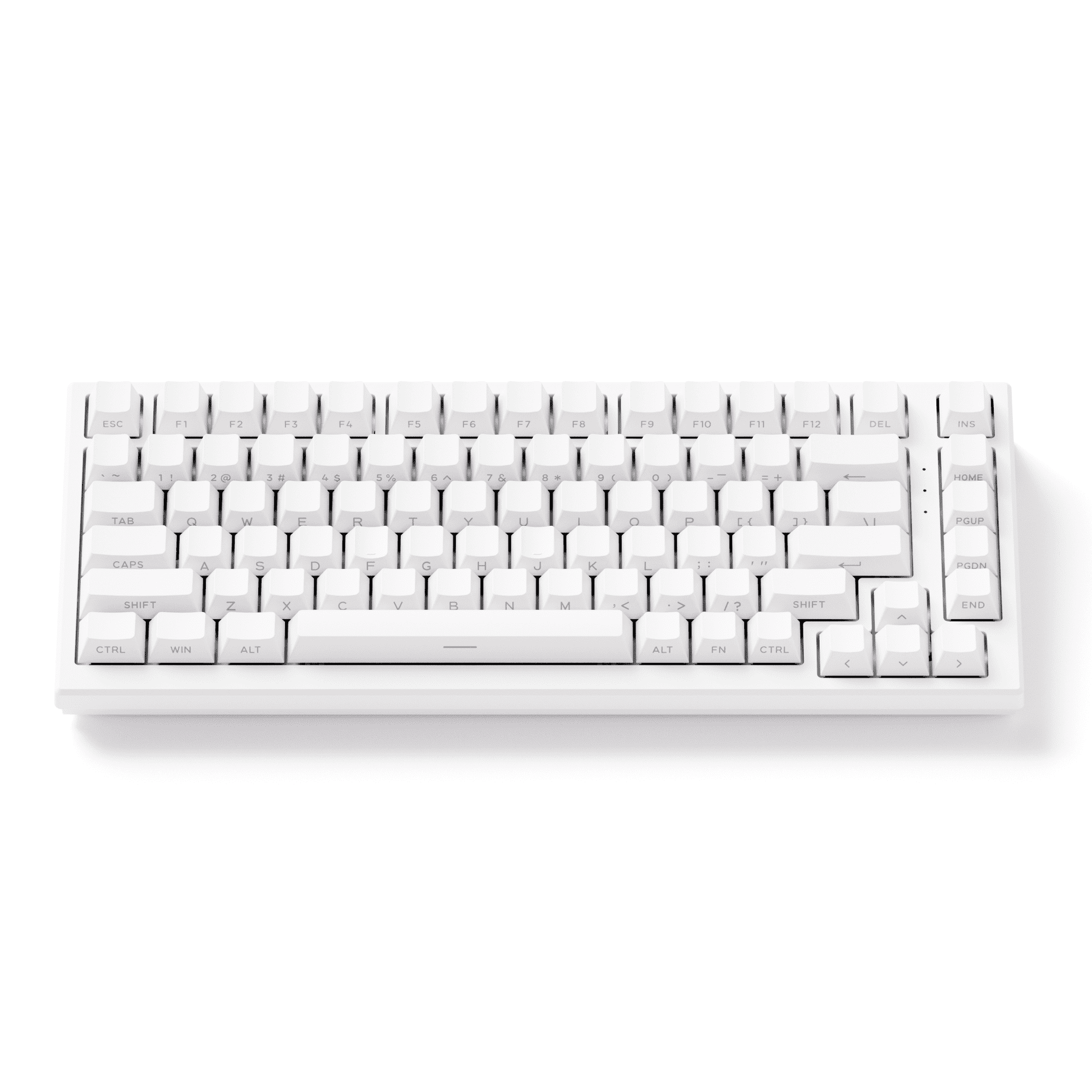 Akko TAC75 HE Shine Through White Front View