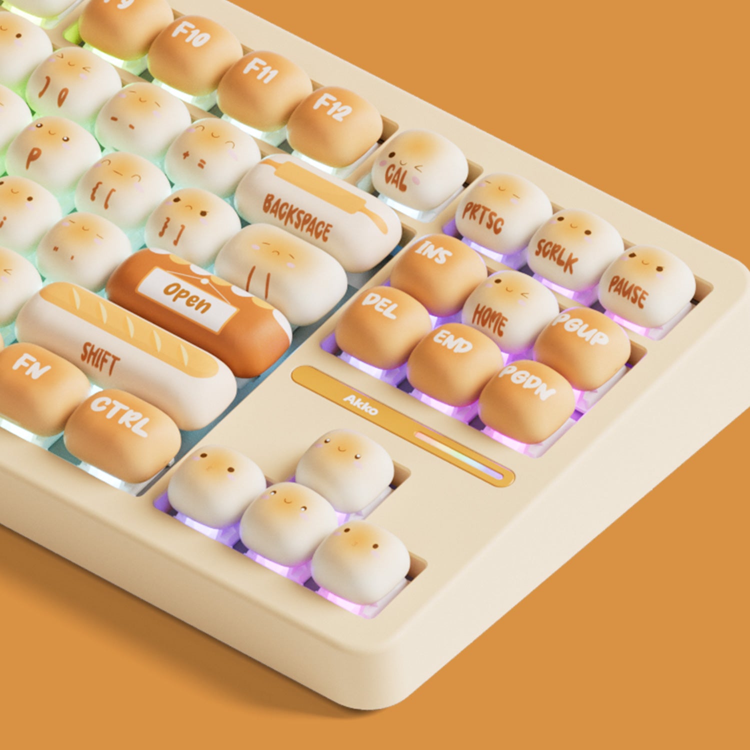 Akko TAC87 Bun Wonderland Mechanical Keyboard Keycap Details