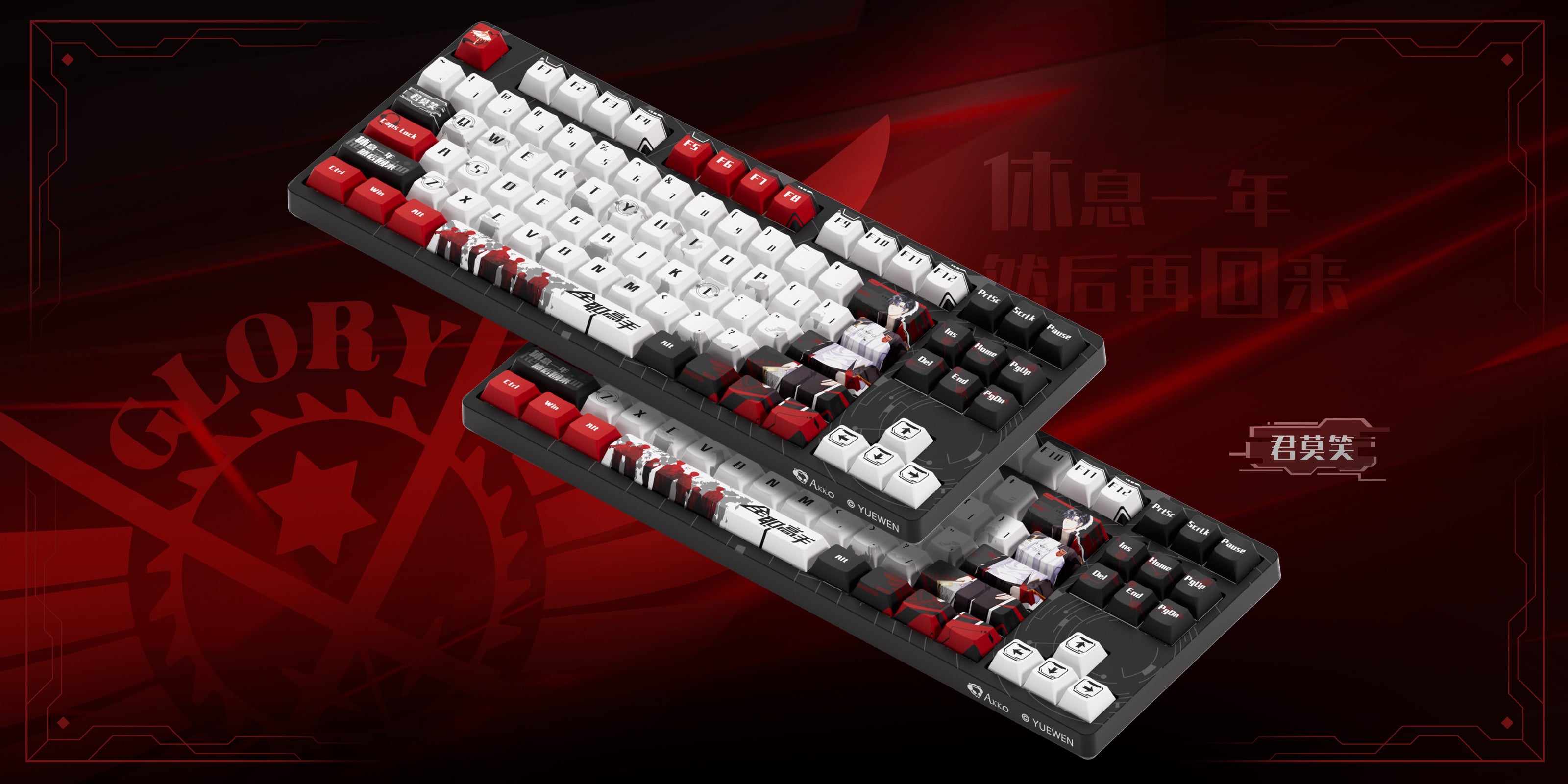 Two Akko The King’s Avatar 3087 V1 Wired Keyboards– Ye Xiu