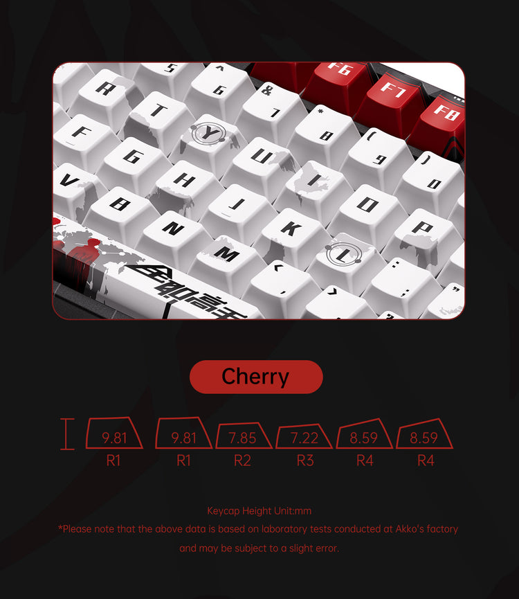 Akko The King’s Avatar 3087 V1 Wired Keyboard– Ye Xiu Cherry Keycaps