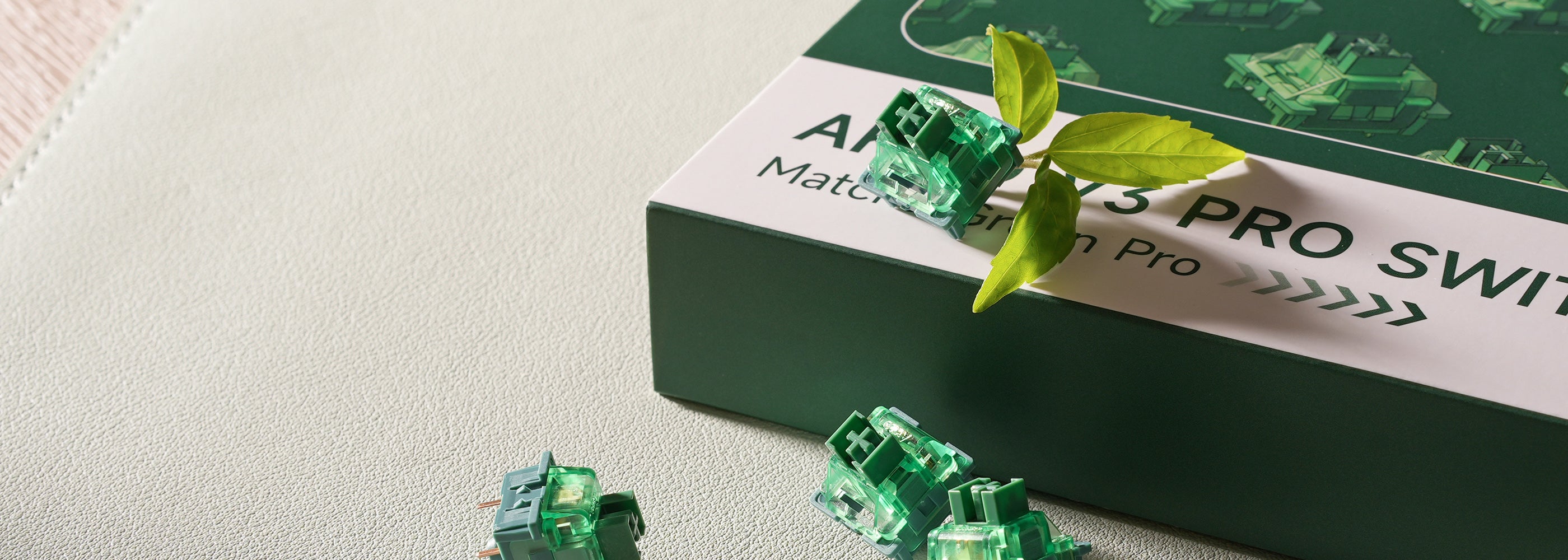 A collection of V3 Matcha Green Pro Switches