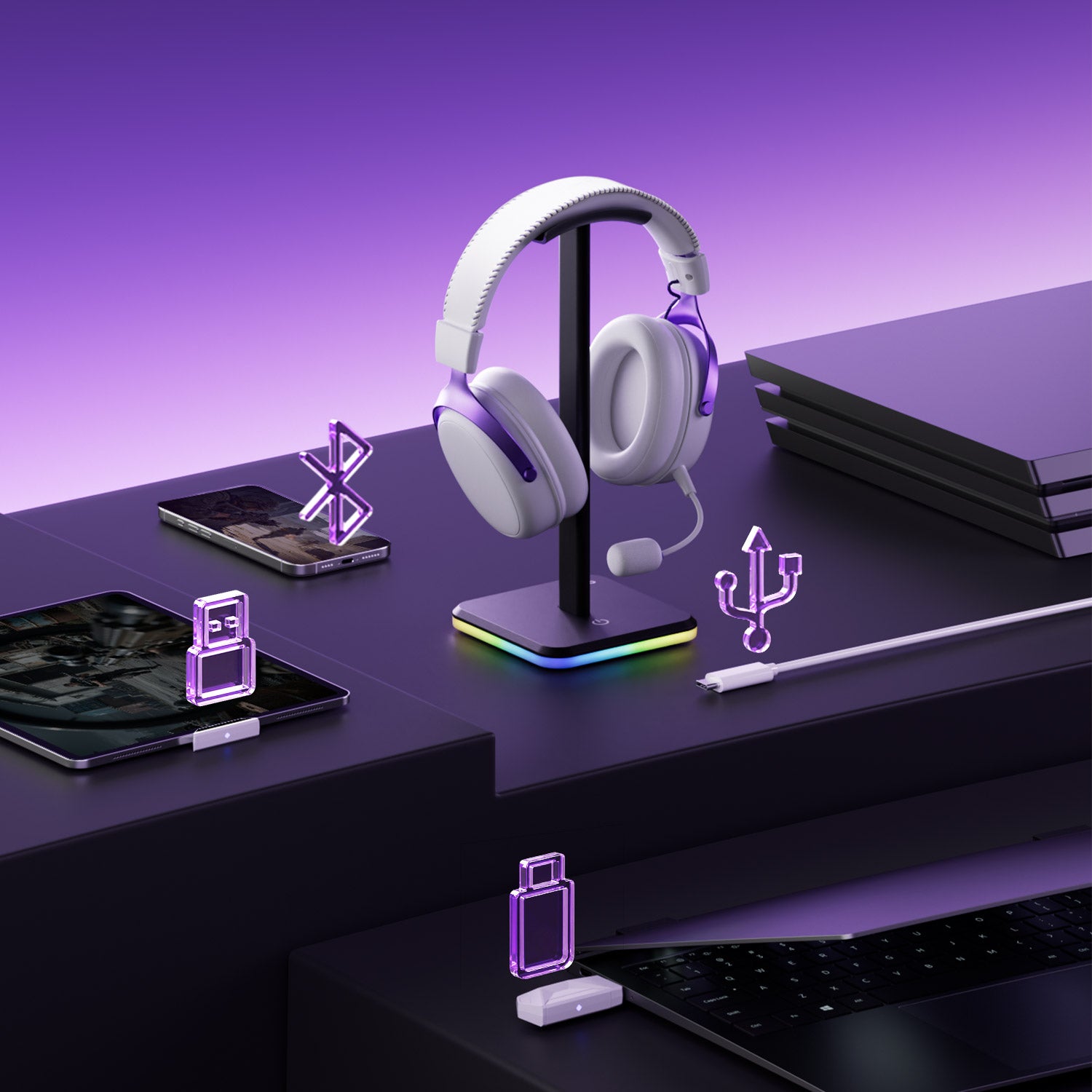 Akko Verge Gaming Headset Connection