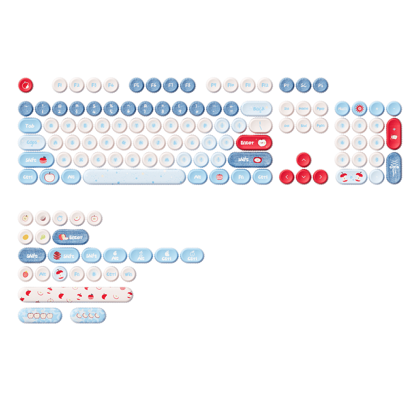 Akko Apple Wave BottleCap Keycaps Set