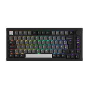 5075B Plus VIA ISO Mechanical Keyboard Black Silver Color