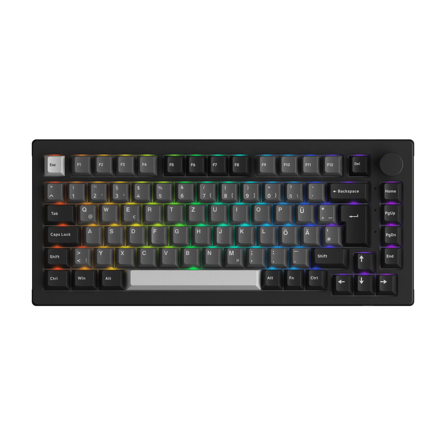 Akko black silver 5075B Plus ISO DE Tastatur