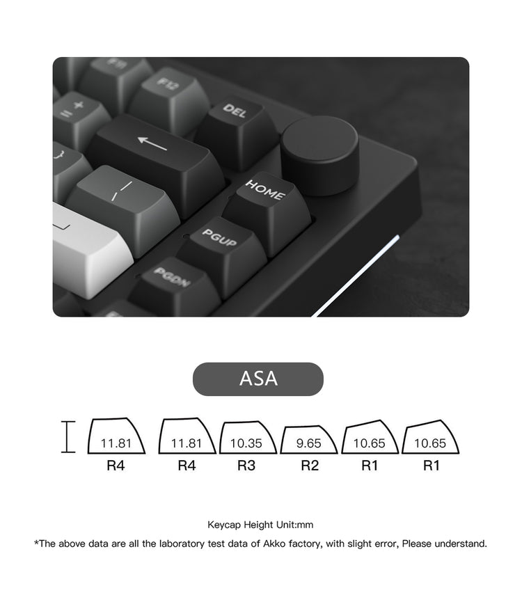 Black & Silver 5075B Plus Tastatur  ASA-Profil-Tastenkappen