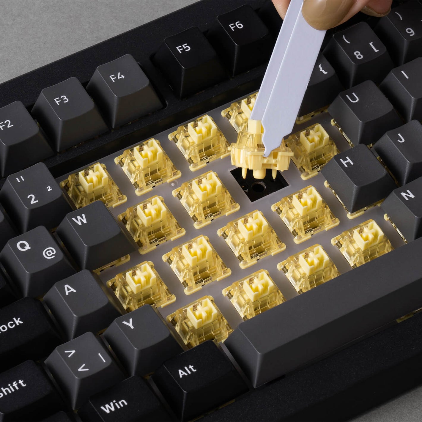 Black & Silver 5075B Plus ISO Tastatur hot swappable switches