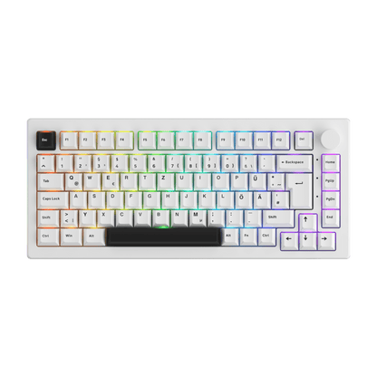 5075B Plus VIA ISO Mechanical Keyboard Black on White Color