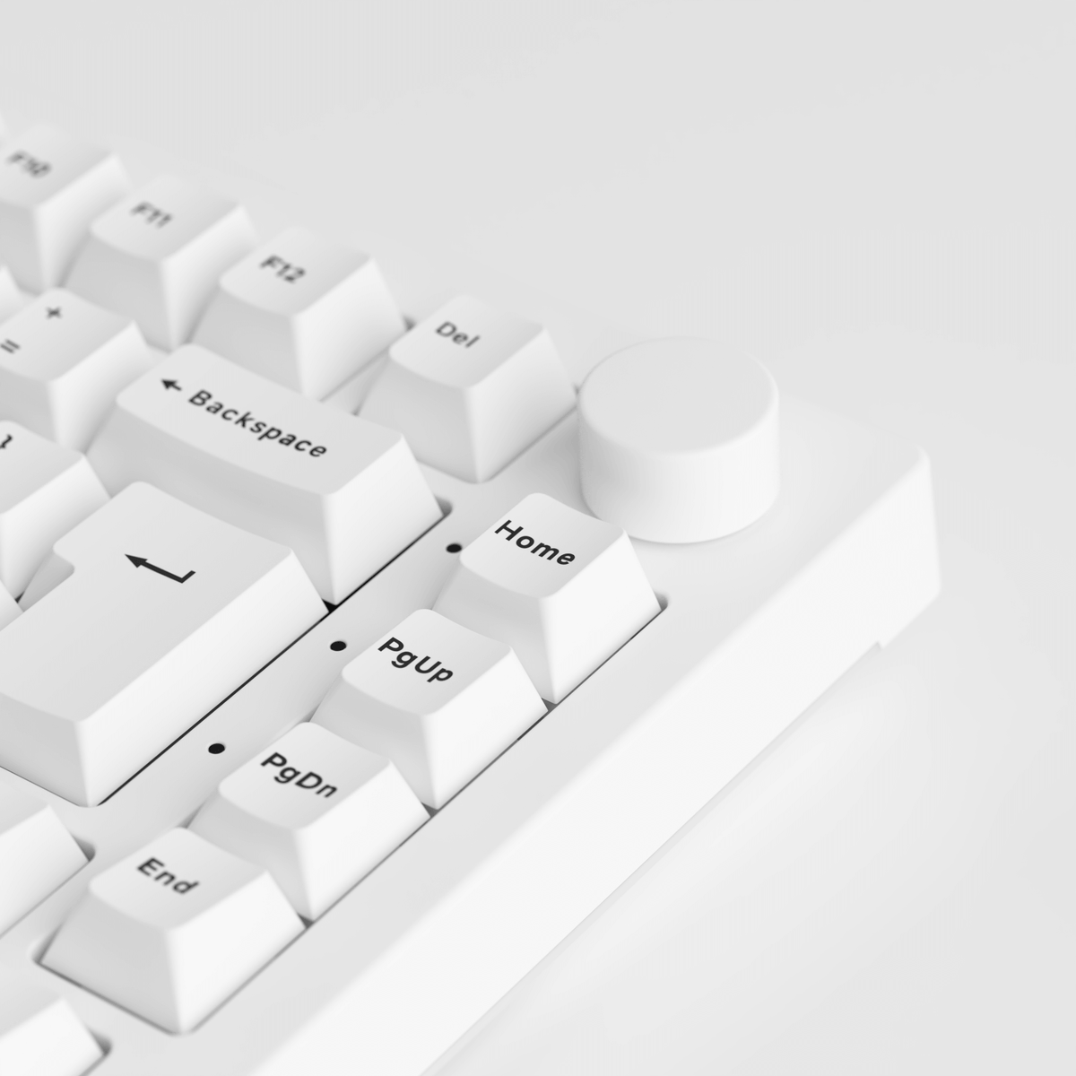 5075B Plus VIA ISO Mechanical Keyboard Black on White Color Knob Details